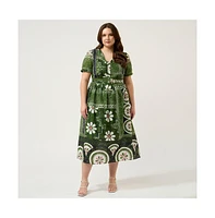 Estelle Ethereal Tile Print Dress