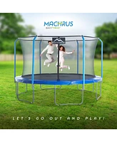 Plexalife Ft Round Trampoline Set with Premium Top-Ring Flex Frame Safety Enclosure System