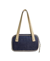 True Religion Small Denim Bowling Satchel