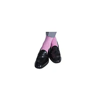 Trafalgar Men's Leo Polka Dot Mercerized Cotton Mid-Calf Socks