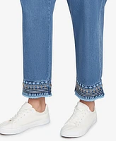 Ruby Rd. Plus Soft Beaded Embroidery Jeans