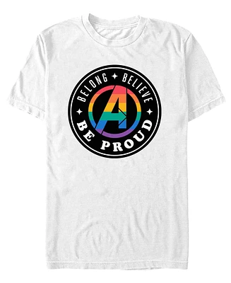 Fifth Sun Men's Belong Believe Be Proud Short Sleeve T-Shirt