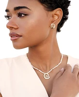 Ettika Aura Swirl Stud Earrings
