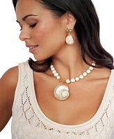 Ettika Sunken Treasure Shell Pendant Necklace