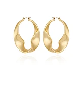 Vince Camuto Gold-Tone Sculptural Twisted Hoop Earrings
