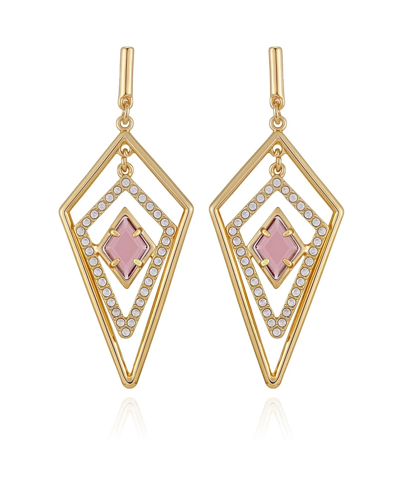Vince Camuto Gold-Tone Diamond Shaped Drop Earrings
