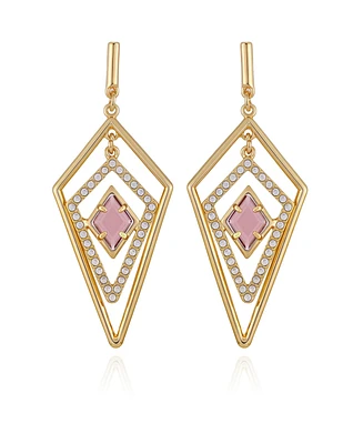 Vince Camuto Gold-Tone Diamond Shaped Drop Earrings