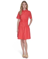 Vince Camuto Women's Cotton Short-Sleeve Shirtdress
