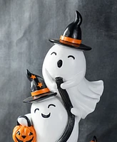 Glitzhome 21.75" Halloween Resin Stacked Ghost Porch Decor