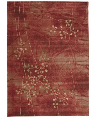 Closeout! Nourison Home Somerset Flame Blossom 3'6" x 5'6" Area Rug