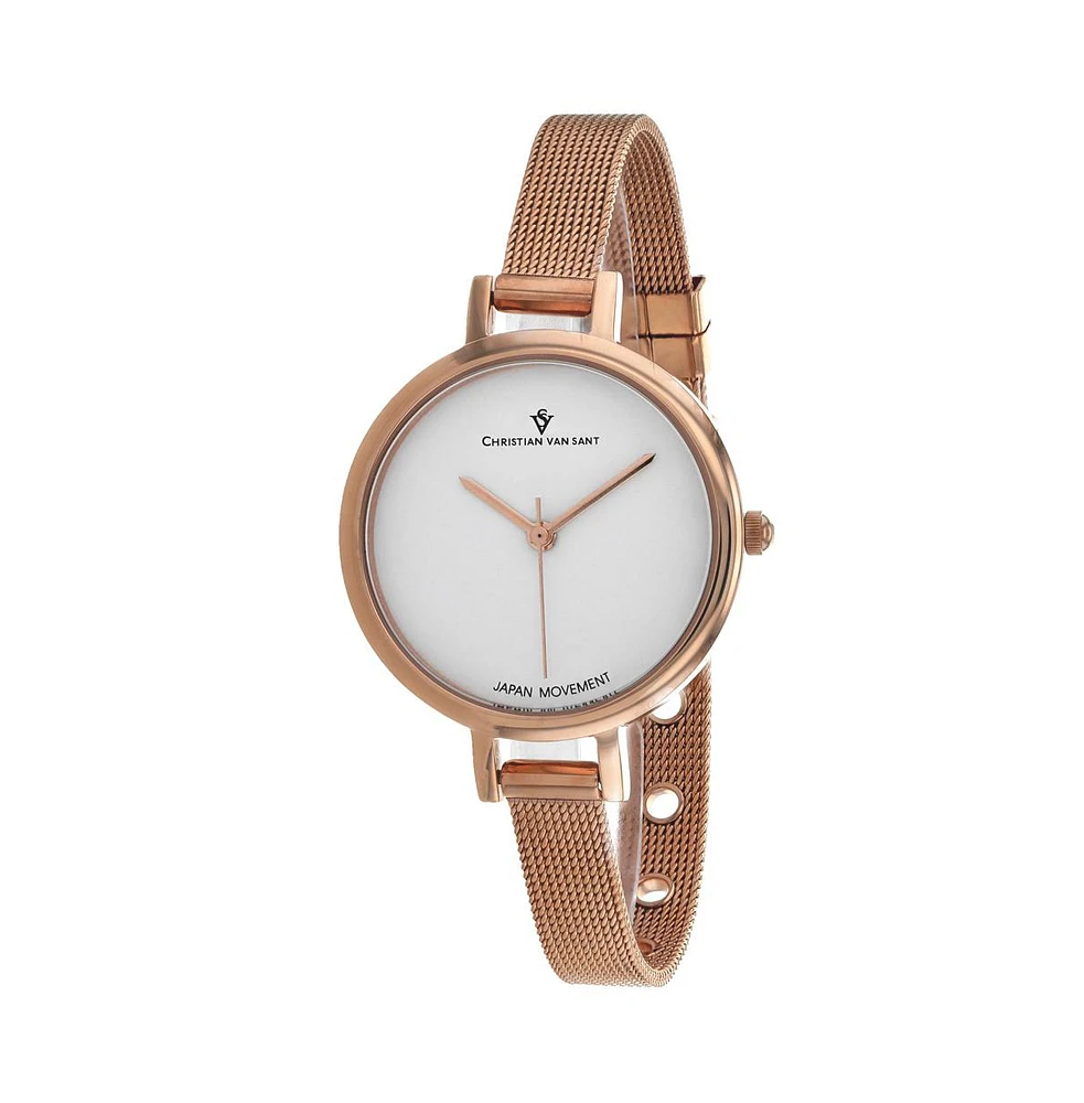 Christian Van Sant Women's Grace White Dial Watch - CV0281