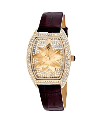 Christian Van Sant Women's Lotus Brown Dial Watch - CV4857