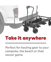Yakima Exo WarriorWheels Sturdy Heavy Duty Aluminum Cargo Basket Cart Kit, Black