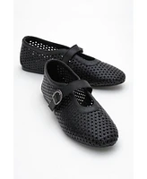 Forever & Always Shoes Mirella Braided Leather Ballet Flats (Women)