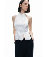 Nocturne Women's Blouse with Bow Detail