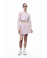Nocturne Women's Striped Crop Shirt