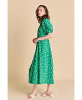 English Factory Women's Heart Printed Midi Dress