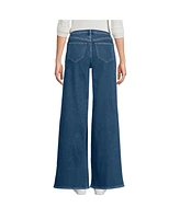 Lands' End Women's Tall Recover Denim High Rise Extra Wide Leg Jeans