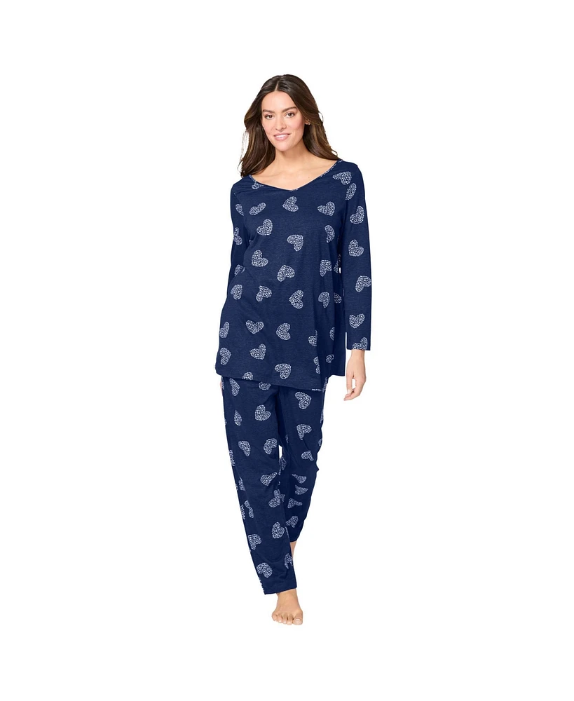 Avenue Women's Body Three-Quarter Sleeve Pajama Set