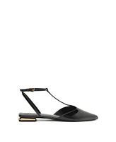 Schutz Women's Allure T-Strap Pointy Toe Flats