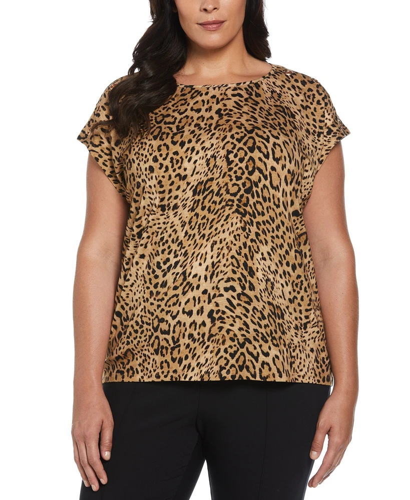 Ella Rafaella Plus Rivet Detail Sleeveless Top