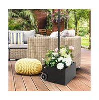 150 Pounds Patio Umbrella Base Stand Wheels Planter Outdoor