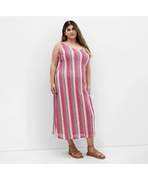 City Chic Plus Leilani Stripe Dress