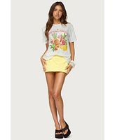 Edikted Womens Tropical Fruits Graphic T Shirt