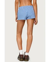 Edikted Women's Maryanne Gingham Boxer Shorts