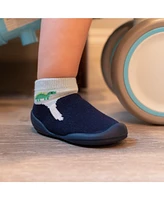 Komuello Baby Boy First Walk Sock Shoes Navy Dash