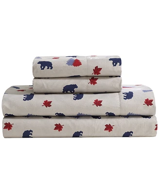 Beatrice Home Fashions Lodge 100-Thread Count Microfiber 3-Pc. Sheet Set, Twin