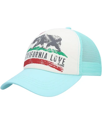 Billabong Women's White/Aqua Pitstop Trucker Snapback Hat