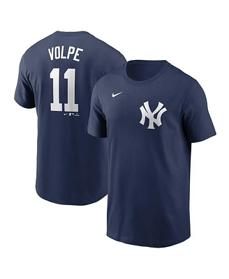 Nike Men's Anthony Volpe Navy New York Yankees Fuse Name Number T-Shirt