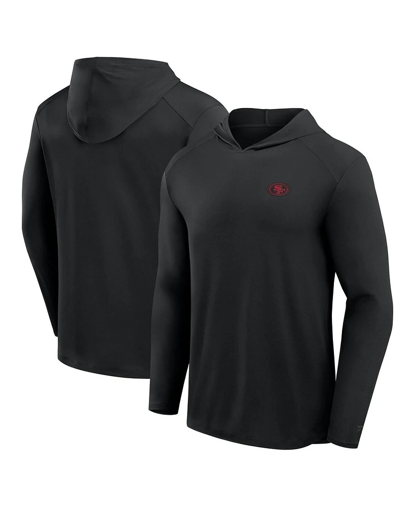 Fanatics Men's Black San Francisco 49ers Front Office Power Mono Long Sleeve Hoodie T-Shirt