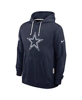 Nike Men's Navy Dallas Cowboys Sideline Initial Home Performance Pullover Hoodie