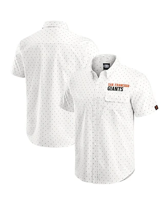 Darius Rucker Collection by Fanatics Men's Cream San Francisco Giants Printed Button-Down Shirt