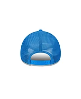 New Era Men's Blue Oklahoma City Thunder Core Logo Foam Front A-Frame 9FORTY Adjustable Trucker Hat