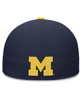 Jordan Men's Navy Michigan Wolverines True Primetime Performance Fitted Hat