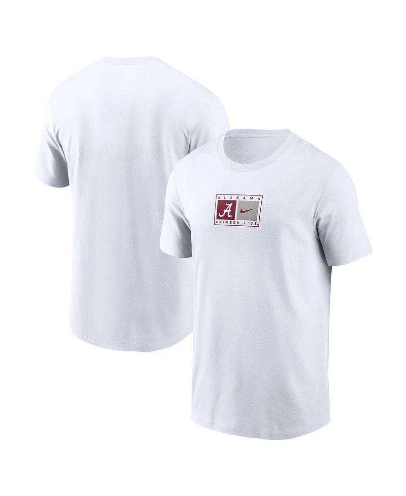 Nike Men's White Alabama Crimson Tide Campus Logo Swoosh T-Shirt