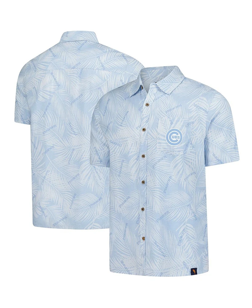 Margaritaville Men's Blue Chicago Cubs Linen Party Button-Up Shirt