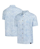 Margaritaville Men's Blue Chicago Cubs Linen Party Button-Up Shirt