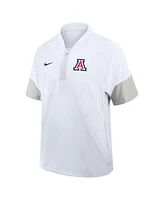 Nike Men's White Arizona Wildcats 2025 Sideline Coaches Lightweight Short Sleeve Jacket