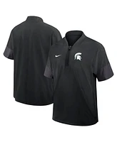 Nike Men's Black Michigan State Spartans 2025 Sideline Coaches Lightweight Short Sleeve Jacket