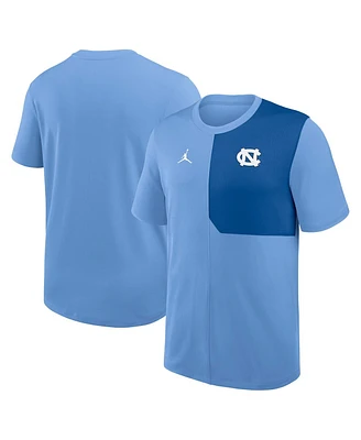 Jordan Men's Carolina Blue North Carolina Tar Heels 2025 Sideline Uv Performance Coach T-Shirt