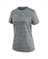Nike Women's Gray Miami Dolphins Sideline Velocity Performance T-Shirt