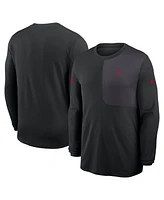Nike Men's Black Atlanta Falcons Sideline Coach Uv Performance Long Sleeve T-Shirt