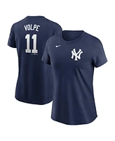 Nike Women's Anthony Volpe Navy New York Yankees Fuse Name Number T-Shirt