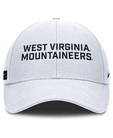 Nike Men's White West Virginia Mountaineers Rise Practice Adjustable Hat