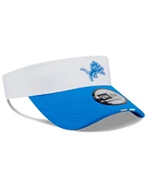 New Era Men's White/Blue Detroit Lions 2025 Nfl Training Camp Adjustable Visor Hat