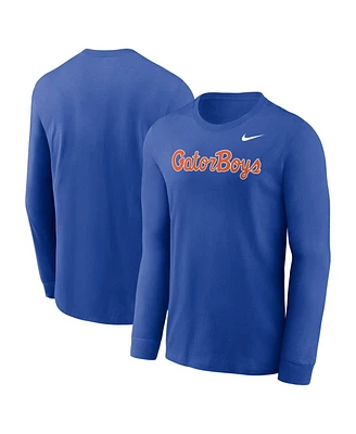Nike Men's Royal Florida Gators Gator Boys Long Sleeve T-Shirt